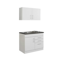 Held Möbel Miniküche mit kaufen Toronto HORNBACH weiß Geräten weiß cm Korpusfarbe Matt Frontfarbe bei 100