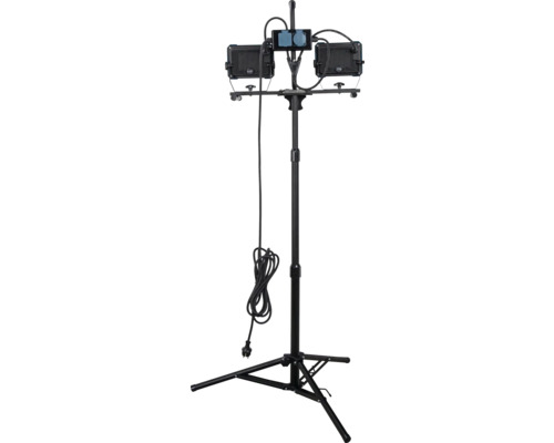 Baustrahler mit Stativ und zwei Leuchten