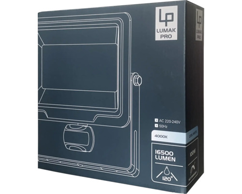 Verpackung eines Lumak Pro LED-Strahlers