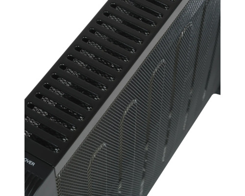 Detailansicht eines schwarzen Konvektors