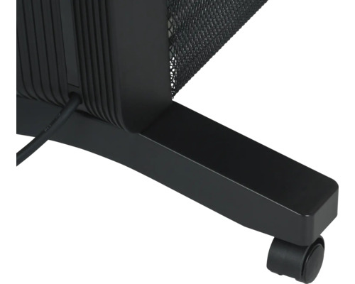 Detailansicht einer Heizung mit Rollen