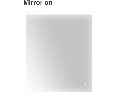 Quadratischer Spiegel zur Wandmontage mit Beleuchtung