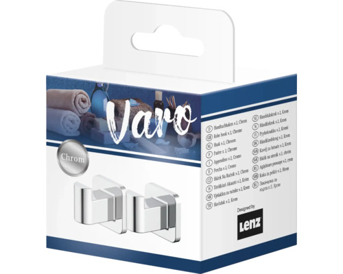 Verpackung mit zwei Handtuchhaken aus Chrom