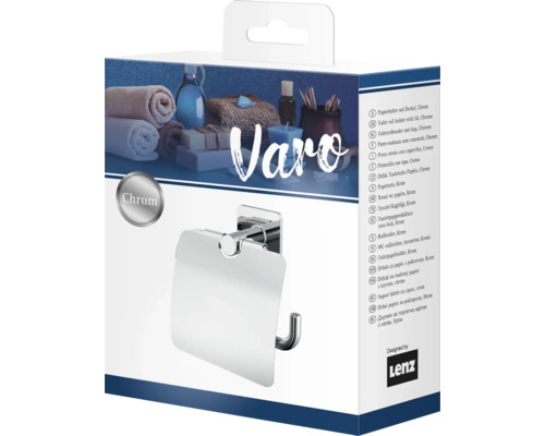 Verpackung einer Toilettenpapierhalterung mit Deckel, aus Chrom