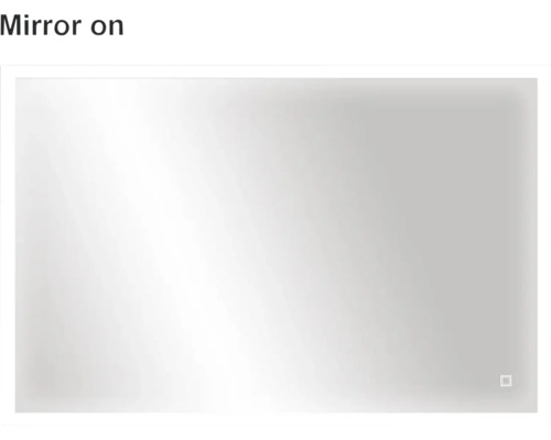Rechteckiger Spiegel mit Beleuchtung