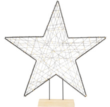 Dekostern mit Beleuchtung auf Holzsockel