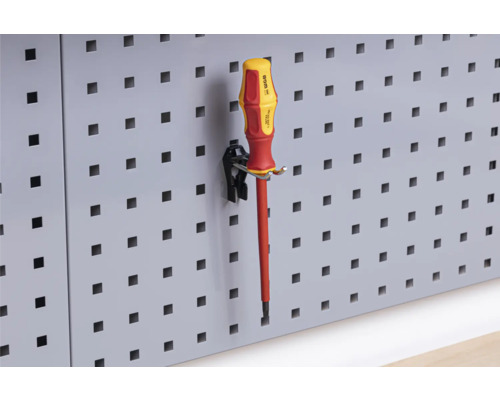 Schraubendreher an Lochwandhalterung