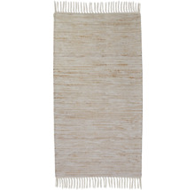 Teppich Boho uni creme 80x150 cm