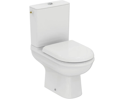 Ideal Standard WC-Kombination Set Exacto Tiefspüler ohne Spülrand weiß glänzend mit WC-Sitz R006901