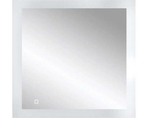 Quadratischer Spiegel mit integrierter Beleuchtung für Badezimmer