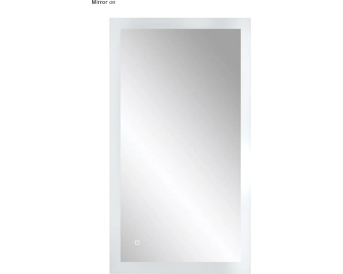 Rechteckiger Badezimmerspiegel mit Beleuchtung