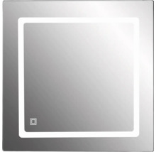 Quadratischer Spiegel mit LED-Beleuchtung