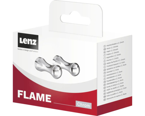 Flame Lenz chrom | Handtuchhaken 2 Stück HORNBACH