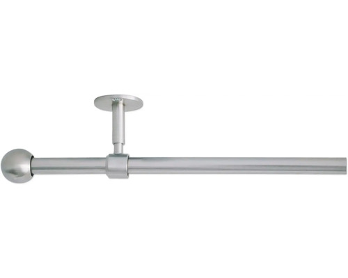Gardinenstangen Set ausziehbar 2in1 edelstahl-optik 120-210 cm Ø 16/19 mm