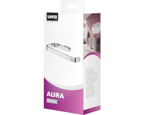 Lenz Aura Handtuchring Chrom Verpackung