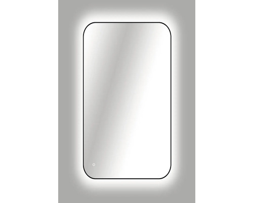 Lichtspiegel Cordia TENDER LINE BACKLIGHT 120 x 80 cm schwarz IP 44
