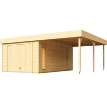 Holzgarage mit Carport