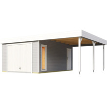 Holzgarage mit Anbau