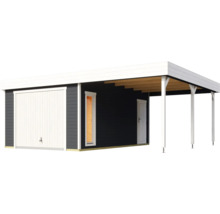 Garage mit Carport aus Holz
