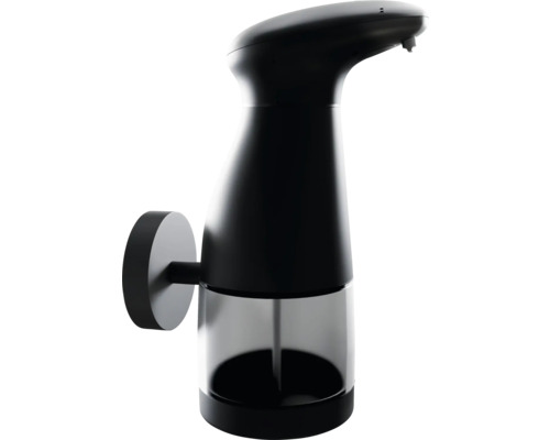 Schwarzer Seifenspender zur Wandmontage