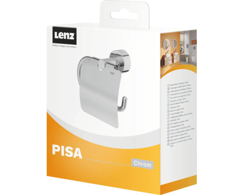 Lenz Pisa Toilettenpapierhalter mit Deckel, Chrom