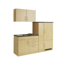 Held Möbel Küchenzeile mit Geräten Toronto 210 cm Frontfarbe buche matt Korpusfarbe buche zerlegt-thumb-2