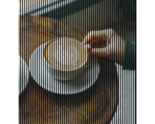 Akustikpaneel digital bedruckt Kaffee 1 19x2253x2400 mm Set = 4 Einzelpaneele