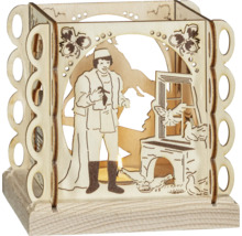 Dekorative Holzleuchte mit Taubenmotiv für den Innenbereich