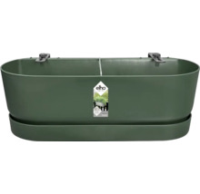 Balkonkasten aus Kunststoff mit Halterung