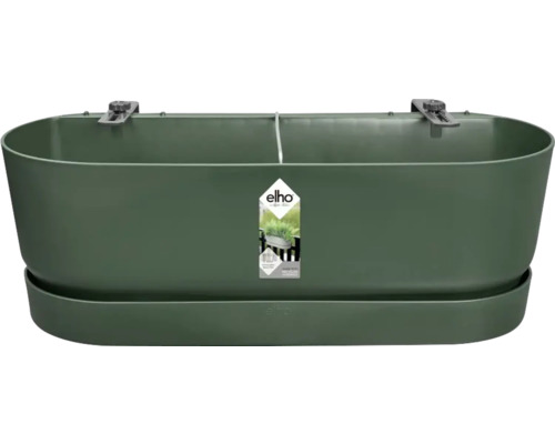 Balkonkasten aus Kunststoff mit Halterung