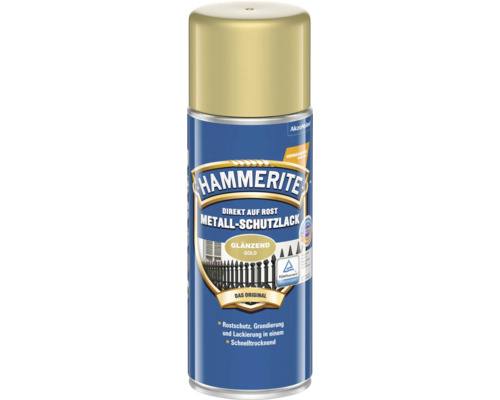 HAMMERITE Metallschutzlack glänzend gold 400 ml Hammerite Metall Schutzlack direkt auf Rost, glänzend Gold
