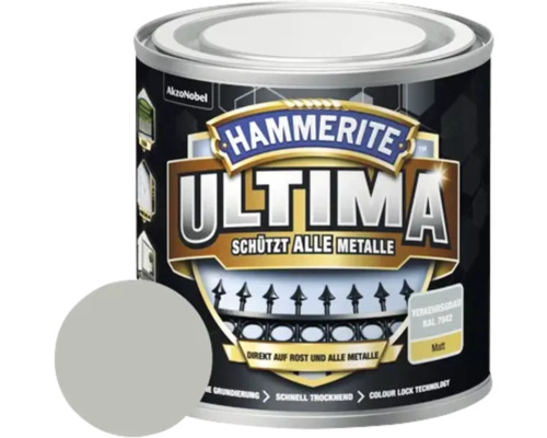 Hammerite Metallschutzlack Ultima Ral 7042 verkehrsgrau matt 250 ml