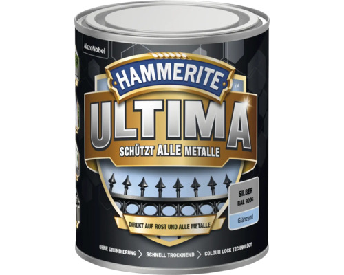 HAMMERITE Metallschutzlack Ultima SILBER RAL 9006 silber glänzend 750 ml