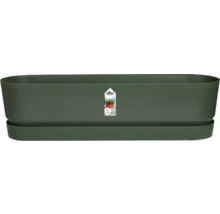 Rechteckiger Pflanzkasten mit Untersetzer