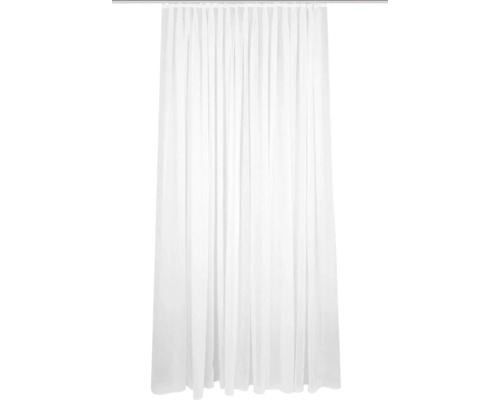Vorhang mit Faltenband Crosta Leinenstruktur weiß 245x500 cm
