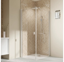 Duschtür für Seitenwand mit Drehtür BREUER Elana 2.0 100 x 200 cm Profil eckig chrom Klarglas Türanschlag links-thumb-0