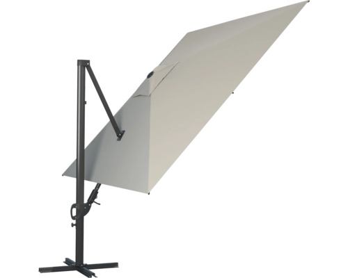 Quadratischer Ampelschirm mit Standfuß