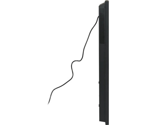 Seitenansicht eines Heizkörpers mit Stromkabel