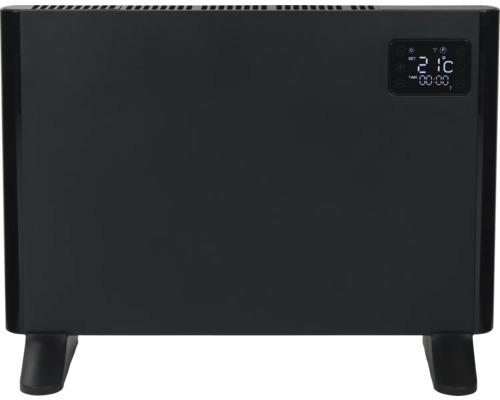 Schwarzer Konvektor mit digitalem Display