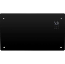 Schwarze Infrarotheizung mit digitalem Display