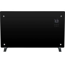 Schwarzes Glasheizpaneel mit Display