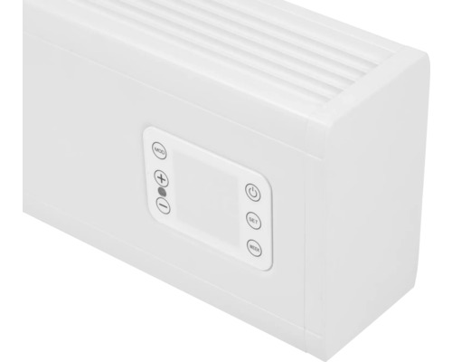 Detailansicht eines Heizkörpers mit Steuerelementen