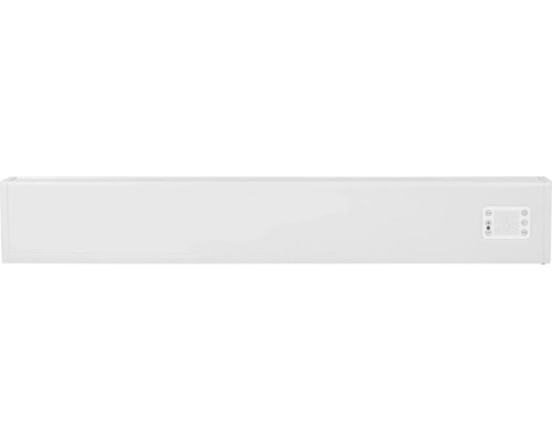 Weißer Heizkörper mit Bedienfeld