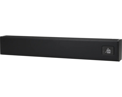 Schwarzer Heizkörper mit Digitalanzeige