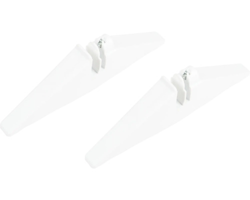 Zwei weiße Tischbeine