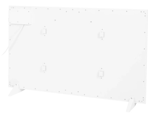 Rückseite eines Heizpaneels mit Montagevorrichtung und Standfüßen