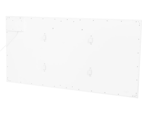 Rückseite einer Infrarotheizung mit Befestigungsmaterial