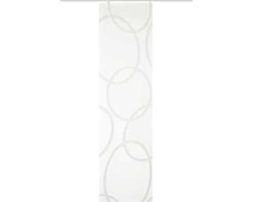 Schiebegardine Pinalo grau transparent 60x225 cm Schiebevorhang mit Kreisdesign zur Fensterdekoration