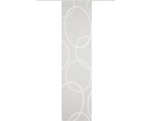 Schiebegardine Pinalo grau halbtransparent 60x225 cm Schiebevorhang mit Ringmuster für Fensterdekoration