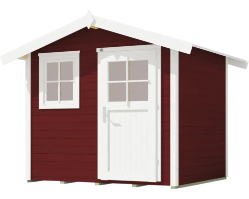 Kleines Gartenhaus mit Fenster und Tür